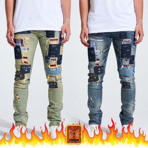 Embellish Silas Patchwork Jeans