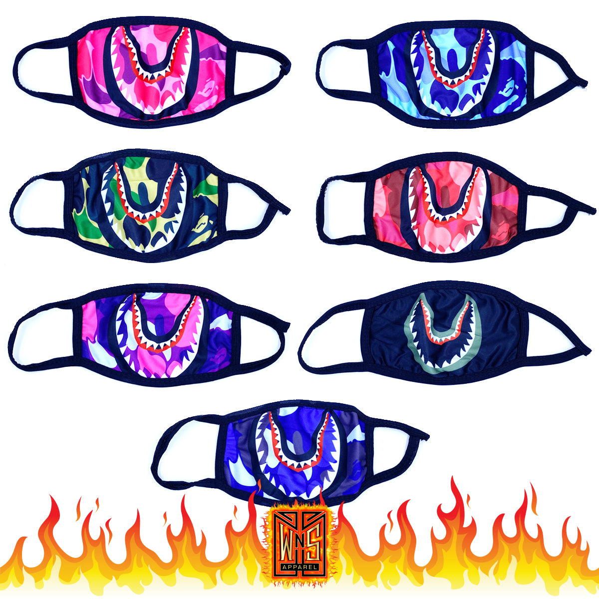 Shark Mouth Stylish Face Mask – WNS Apparel
