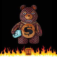 Sprayground Checkered Paris Bear Sharks in Paris Backpack (Teddy Bear)