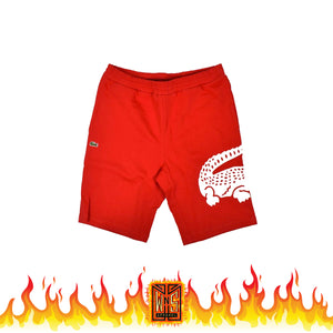 Lacoste Mens Cotton Bermuda Shorts - RED