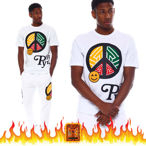 Black Pyramid Smiley Peace Track Pants + T-Shirt