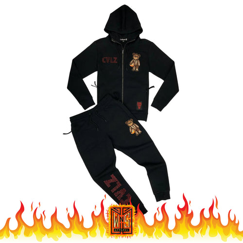 Civilized Bear Rhinestone Sweatsuit
