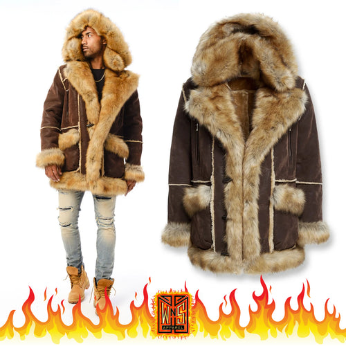 Jordan Craig ASPEN SHEARLING JACKET (Brown)