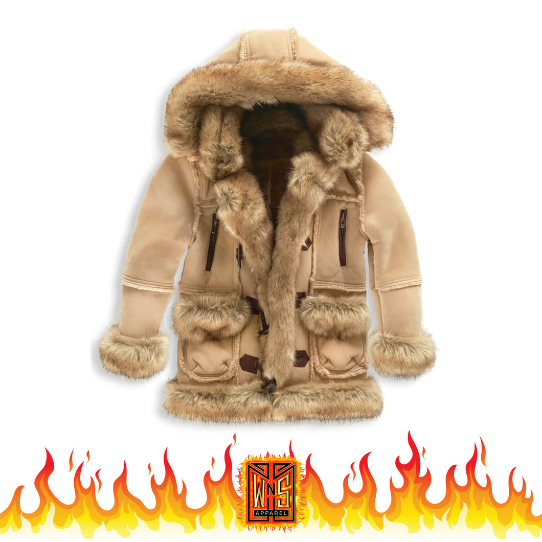 Jordan Craig Kids Aspen Shearling Jacket (LATTE)