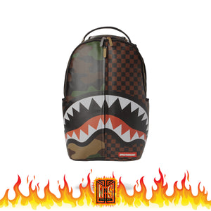 Sprayground Checks and Camo Split Backpack