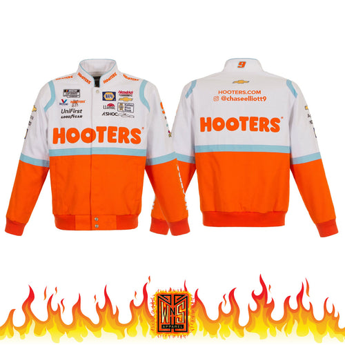 Chase Elliott Hooters Twill Uniform Full-Snap Jacket Nascar