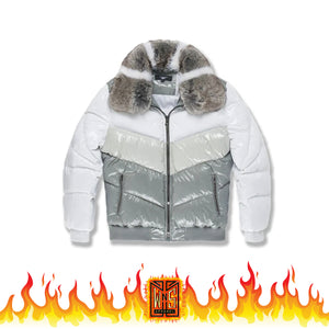 Jordan Craig Sugar Hill Nylon Puffer Jacket (Arctic White)