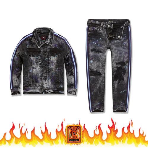 Jordan Craig Sparta Striped Dark Raven Kids Denim Set