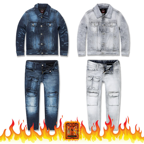 Kids Jordan Craig Hamilton Cargo Pants + Trucker Jean Jacket