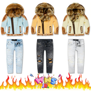 Jordan Craig Kids El Jefe Shearling Moto Jacket 2024
