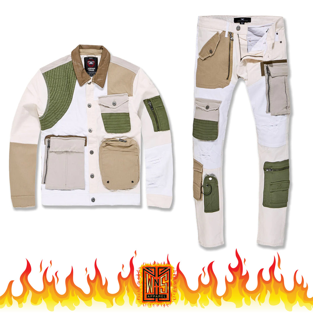 Jordan Craig Amarillo Herringbone Trucker Jacket (Natural Multi)