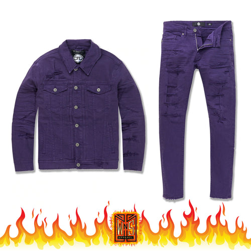Jordan Craig Purple Jean Jacket & Jeans Set
