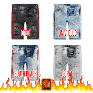 Jordan Craig Sparta Stripe Denim Shorts