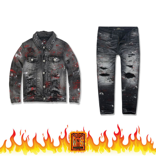 Jordan Craig Kids Avalanche Denim Set (Bred)