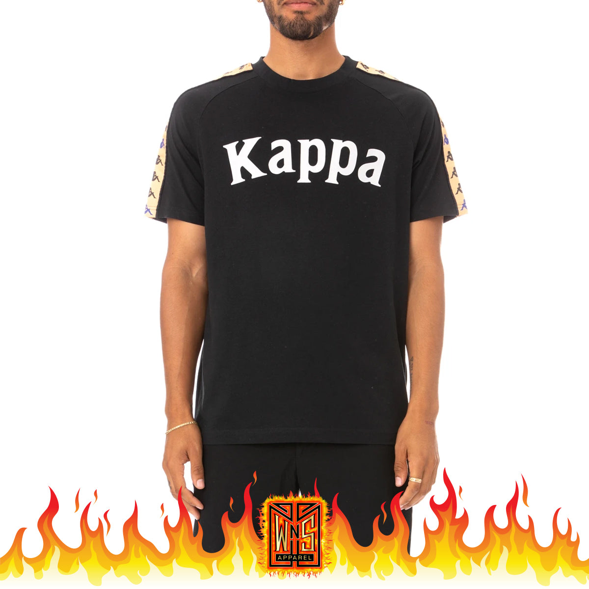 Kappa 222 Banda Deto T-Shirt - Black –