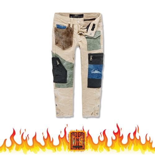 Kids Jordan Craig Patchwork Pants - Oxford Tan