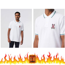 Psycho Bunny Mens Hudson Bunny Logo Polo