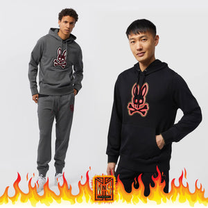 Psycho Bunny Mens Patchin Chenille Bunny Logo Sweatsuit