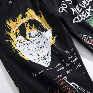 Graffiti Flame Jeans