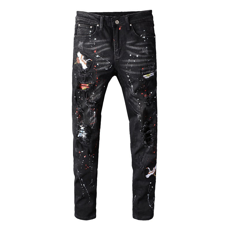 Paint Splatter Slim Fit Jeans – WNS Apparel - Main Image