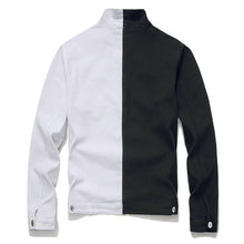 Split Black/White Denim Jean Jacket