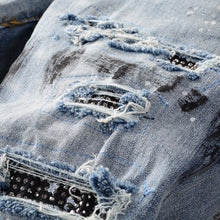 Crystal Ink Splatter Stretch Jeans