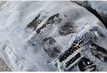 Crystal Ink Splatter Stretch Jeans