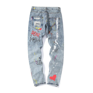 Custom Painted Slim Jeans