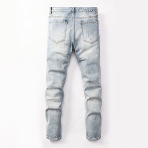 Virgin Mary Custom Painted Slim Jeans