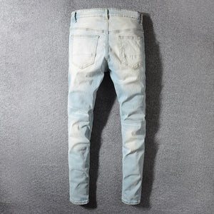 Pink Bandana Light Slim Fit Jeans