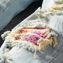 Pink Bandana Light Slim Fit Jeans
