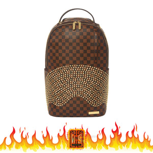 Sprayground Sharks in Paris Gold Rivet Backpack