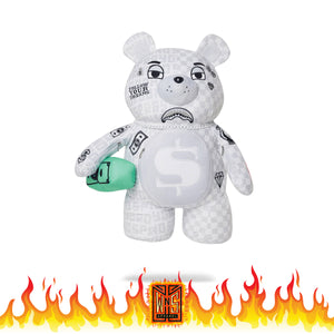 Sprayground Split The Check (Pearl) Money Bear Teddybear Backpack