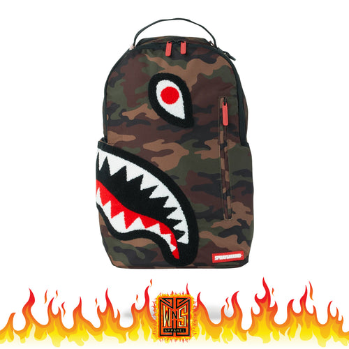 SPRAYGROUND Checks & Camo Teddy Bear Backpack - Camouflage