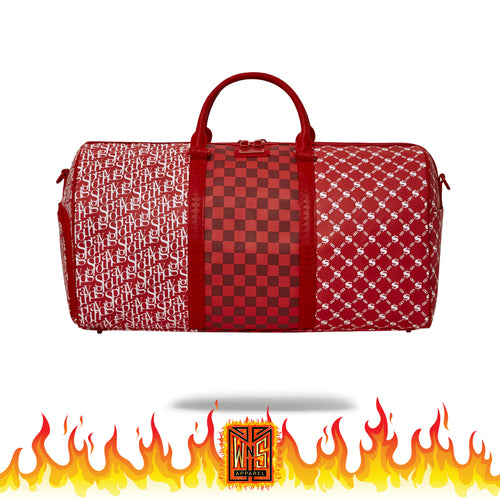 Sprayground Bag Tri Split Red Dufflebag