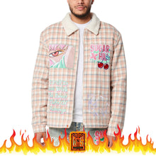 Sugarhill Revenge Sherpa Jacket (Pink Plaid)