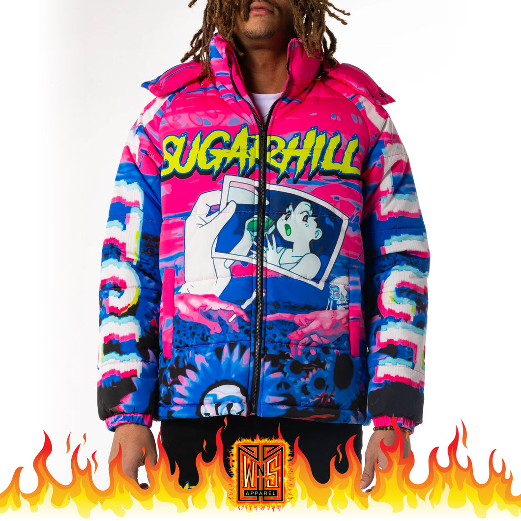 Sugarhill Pink Fieldtrip Puffer Coat