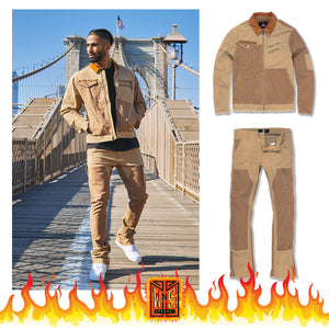 Jordan Craig Crown Heights Stacked Denim Set (Tonal Duck)